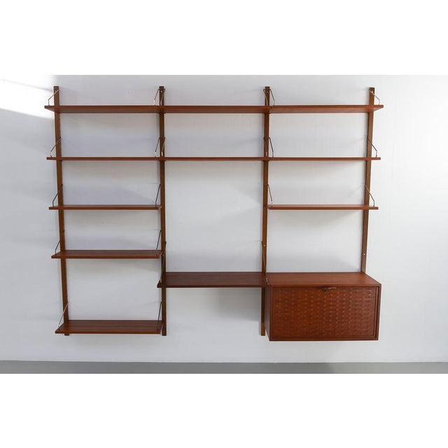 Danish Modern 3-Bay Modular Teak Wall Unit by Poul Cadovius for Cado, 1960s For Sale - Image 11 of 18