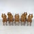 Wood Italian Brutalist Dining Chairs - Set of 7 For Sale - Image 7 of 15
