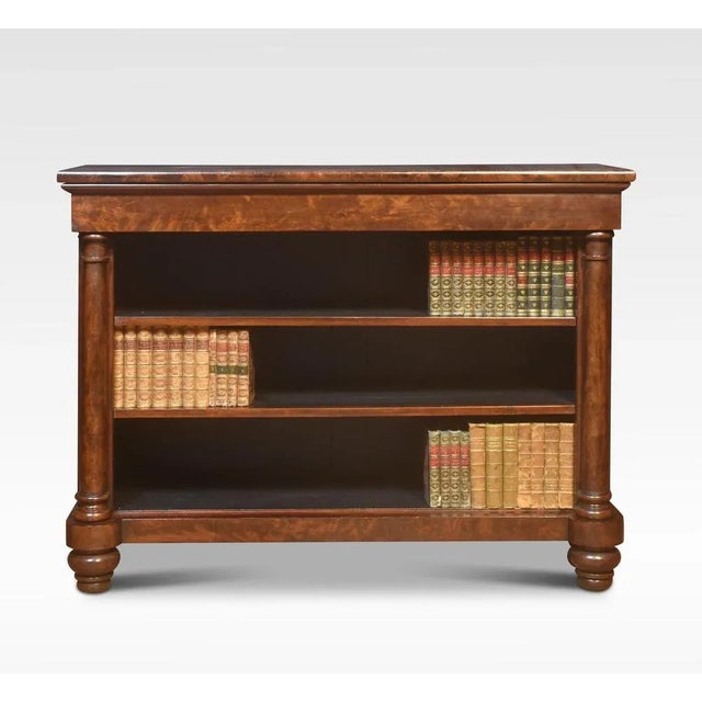 Flame Mahogany Open Bookcase For Sale - Image 5 of 10