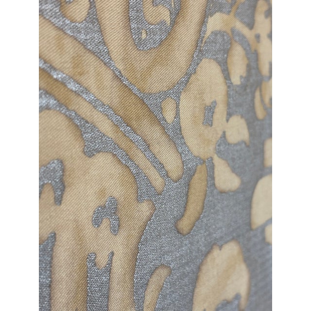 Vintage Fortuny 'Carnavalet' Three Panel Double Sided Screen / Double Sided Room Divider For Sale - Image 9 of 18