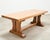 French Provincial Oak Country Farmhouse Trestle Dining Table For Sale - Image 17 of 18