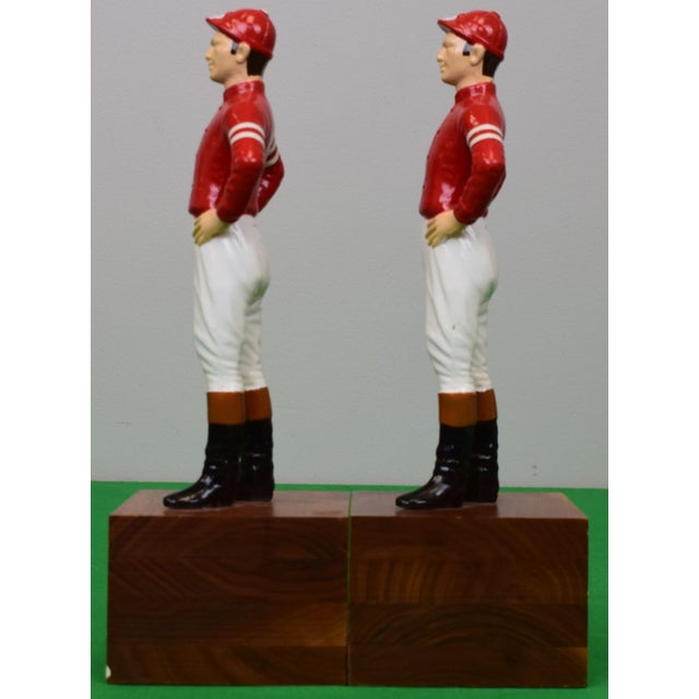 Pair X "21" Club Red Coat Jockey Bookends For Sale In New York - Image 6 of 6