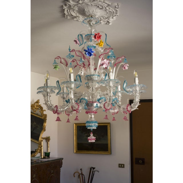 Ca Rezzonico Chandeliers in Murano Blown Glass, Set of 2 For Sale - Image 12 of 15
