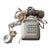 Vintage Beige Buttoned House Phone - Retro Elegance From France For Sale