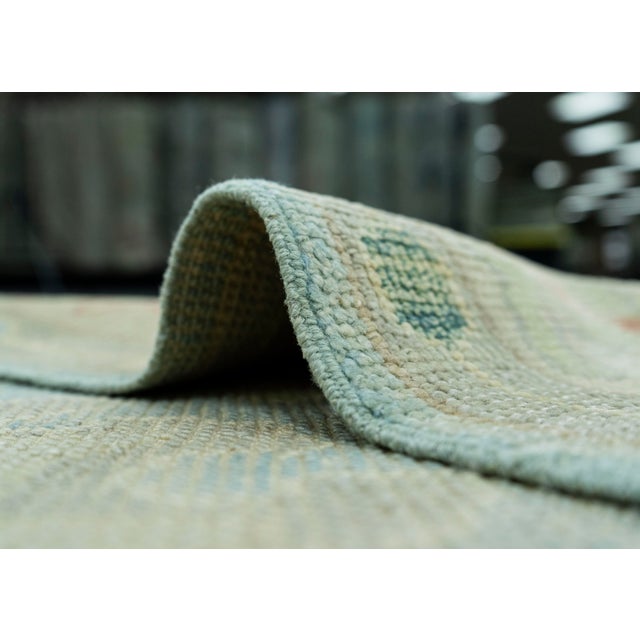 Blue Turkish Oushak Rug 3'9" x 6' #20010 For Sale - Image 8 of 8