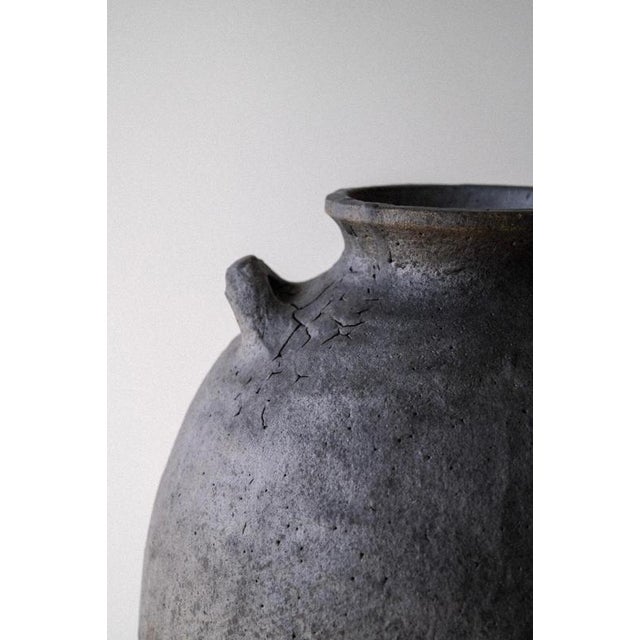 Amphoreus Vase in Stoneware and Oxidized Iron by Robin Kerr For Sale - Image 4 of 7