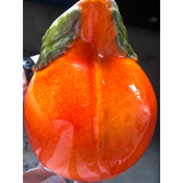 1980s Italian Ceramic Orange Table Pitcher For Sale In Houston - Image 6 of 7