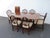 Wood Mahogany Set of Dining Table Six Shield Back Chairs and 2 Leaves 6563 For Sale - Image 7 of 17