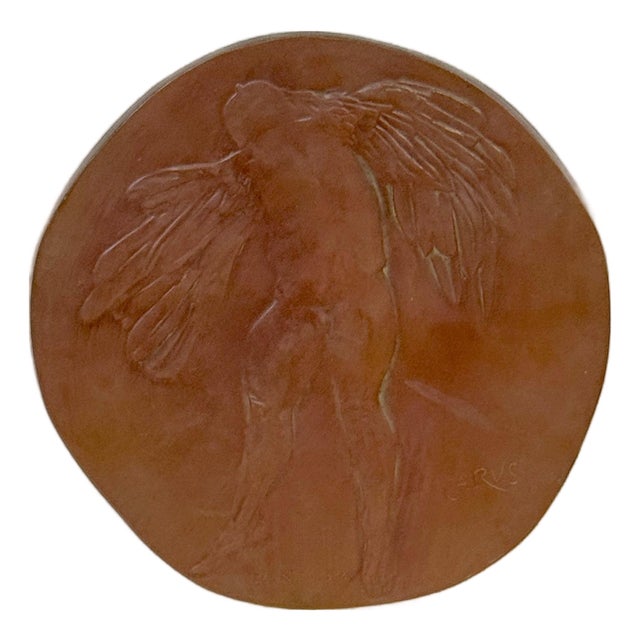 Leonard Baskin, Icarus, Numbered 3/250, Cast Bronze Wall Plaque, 1969 For Sale