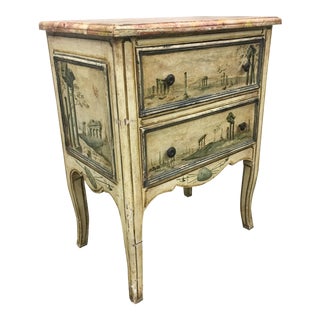 19th C Venetian Petite Painted Chest of Drawers - Commode For Sale