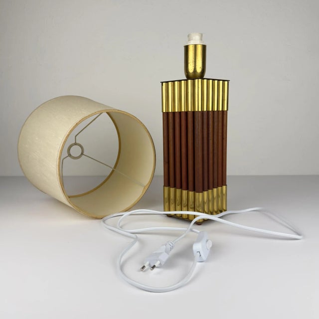 Wood Vintage Table Lamp from AV Vikić, Yugoslavia, 1980s For Sale - Image 7 of 15