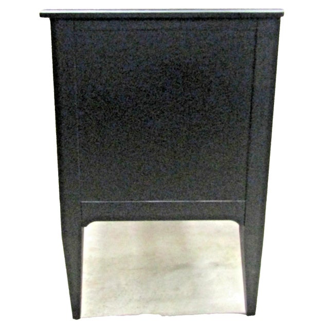 Black One Drawer Nightstand With Built in Outlets Attributed to Fairfield Chair Company For Sale - Image 9 of 16