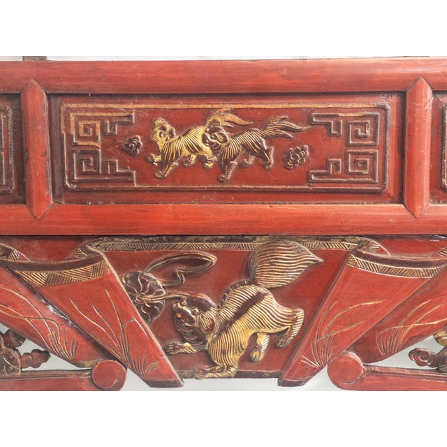 Wood Arch Intricate Carved Large For Sale - Image 7 of 11
