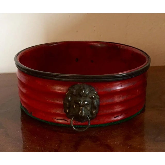 Red 1810 English Regency Red Cinnabar Lacquer Wine Bottle Coaster For Sale - Image 8 of 9