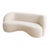 Contemporary White Bouclé Curved Sofa With Sculptural Organic Form For Sale