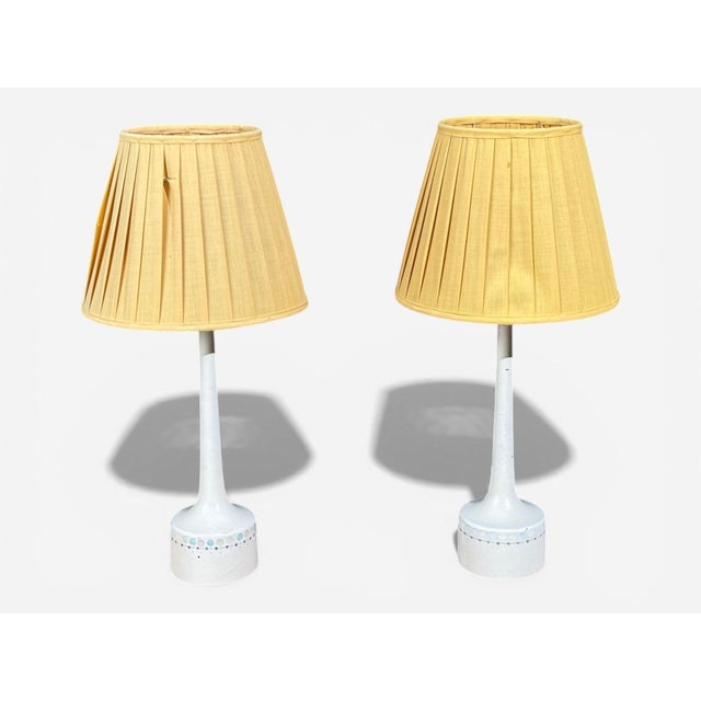 Mid-Century Modern Hans-Agne Jakobsson, Table Lamps, Painted Wood, Sweden, 1950s For Sale - Image 3 of 9