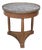 Antique 1930s French Empire or Art Deco Cherry Guéridon Table With Black Marble For Sale