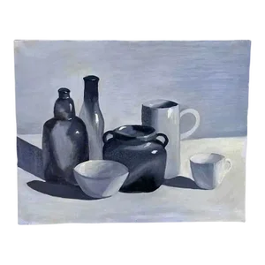 Mid 20th Century Pat Berger Still Life Oil Painting