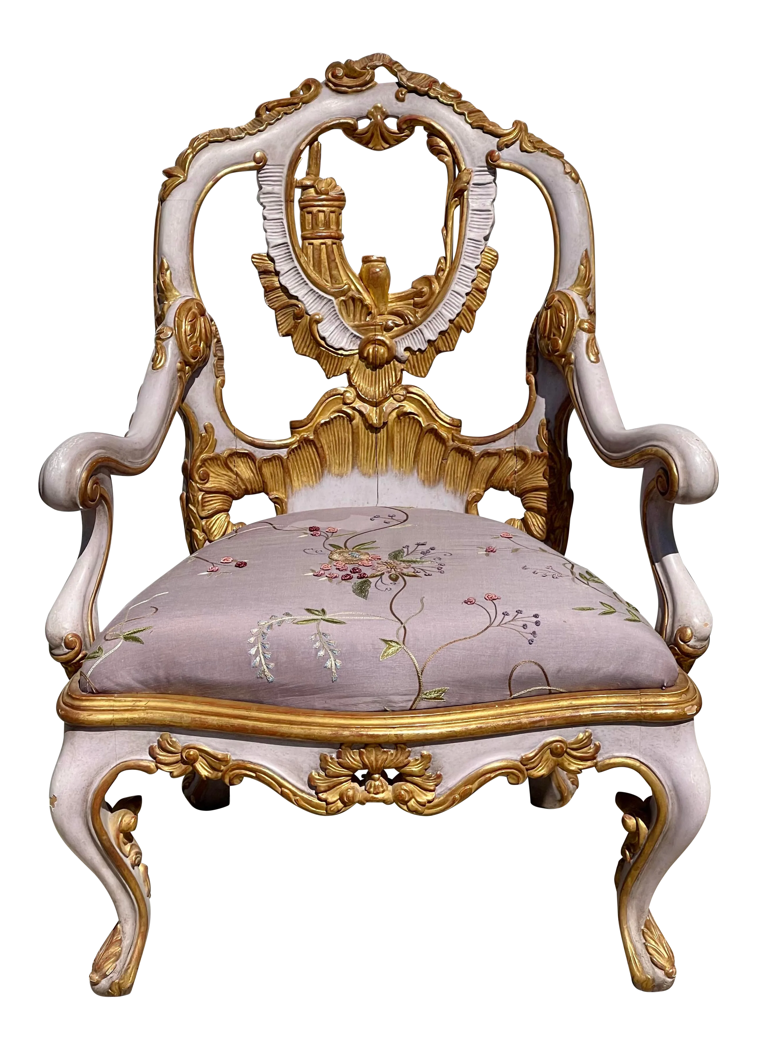 Venetian Purple Palazzo Arm Chair by Charles Pollock for William