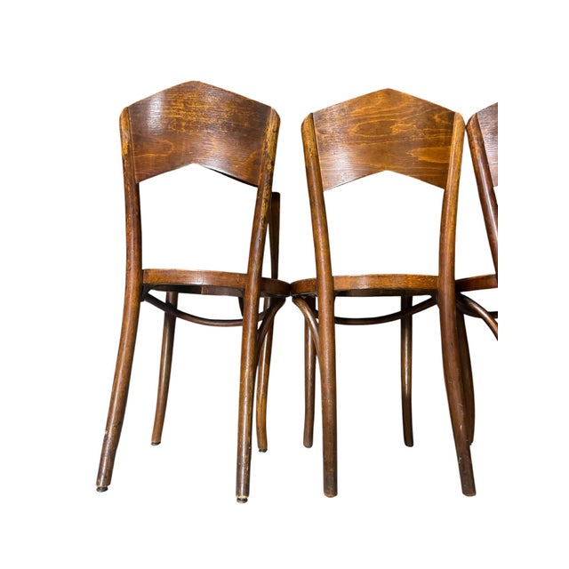 Early 20th Century Antique John Weiss Mfg. Co. Thonet Bentwood Parlor Chairs Set of 5 For Sale - Image 5 of 11