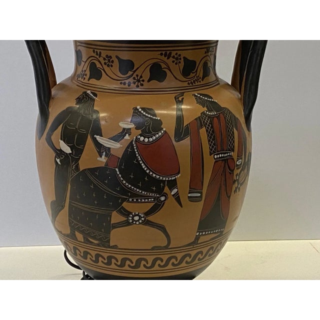 Gold Classical Style Greek Vase Lamp For Sale - Image 8 of 11