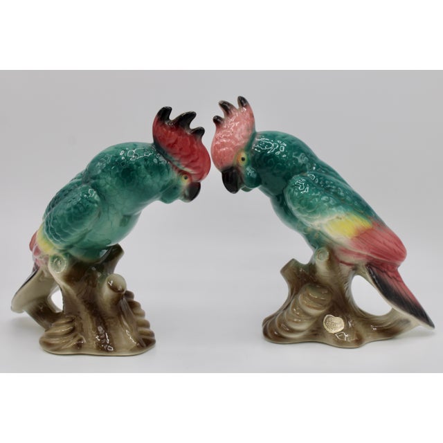 Vintage Royal Copley Ceramic Cockatoo Parrot Bird Figurines Chairish