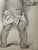 American Original Signed Graphite Illustration of Standing Baby Figure, 11 × 7.25 In. For Sale - Image 3 of 6