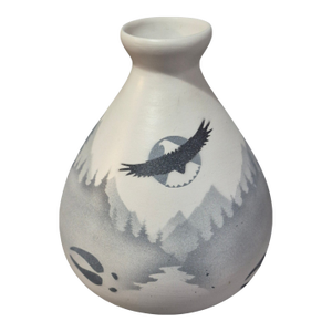 Vintage M. Maryboy Dine South Western Proud Eagle Navajo Vase