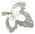 1990s Mikimoto Estate Akoya Pearl Brooch Pin Sterling Silver For Sale