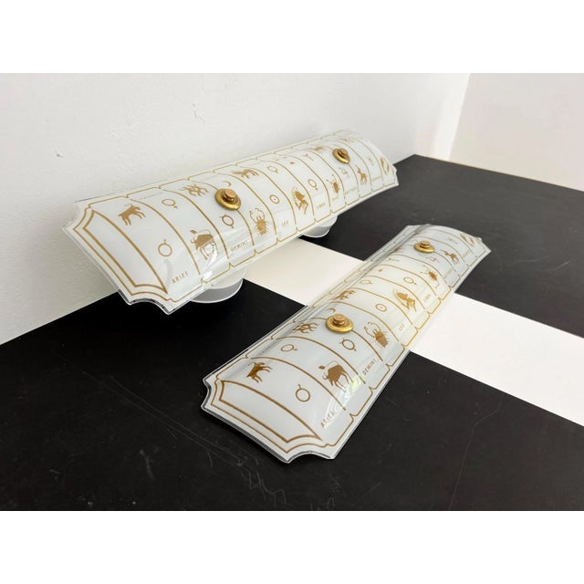 1970s Astrological Wall Lights, Pair For Sale - Image 13 of 17