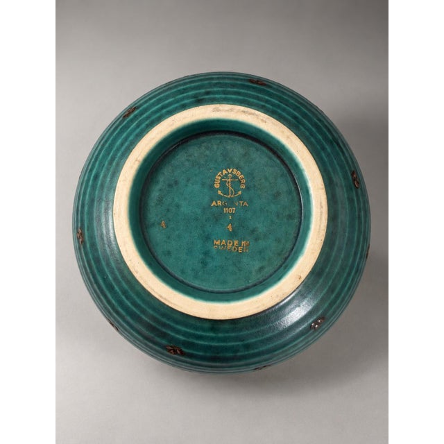 Model 1107 Argenta Bowl by Wilhelm Kåge for Gustavsberg, Sweden, 1940s For Sale - Image 3 of 5