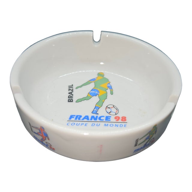 Official Vintage 1998 Fifa World Cup France Ceramic Ashtray. For Sale