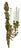 French Antique Gilt Brass Ribbon & Music Wall Sconce For Sale - Image 3 of 11
