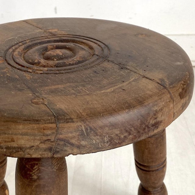 Vintage Tripod Stool, 1950s For Sale - Image 4 of 6