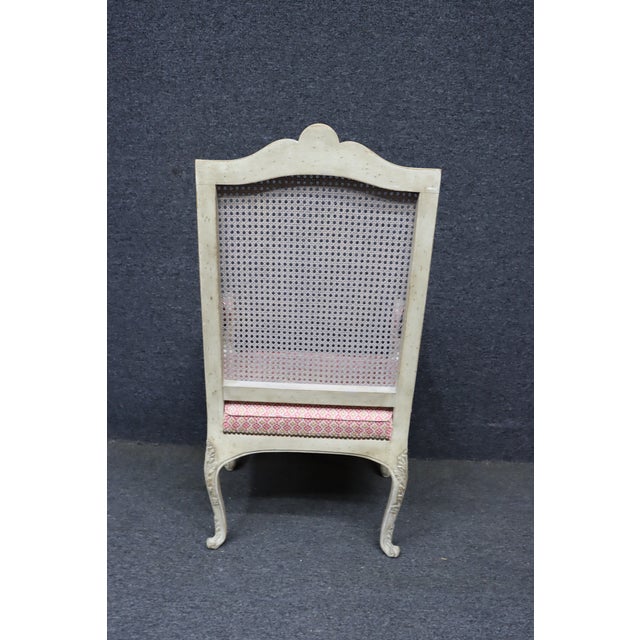 French Louis XVI Revival Painted Cane-Back Armchair, Late 19th Century For Sale - Image 10 of 13