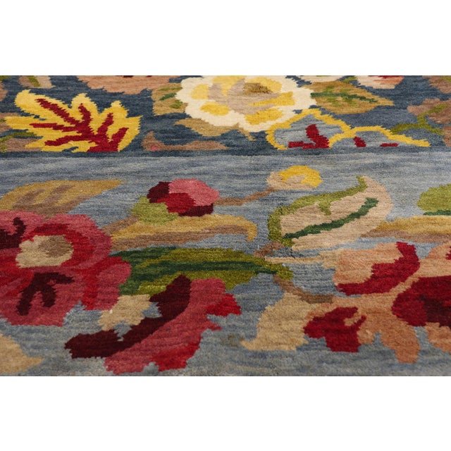 Late 20th Century Vintage Tibetan Rug, 09'09 X 13'07 For Sale - Image 5 of 10