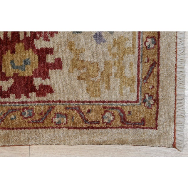 Ivory Light Ivory Decorative Turkish Oushak Design Mohair Hand-Knotted New Rug Carpet For Sale - Image 8 of 8