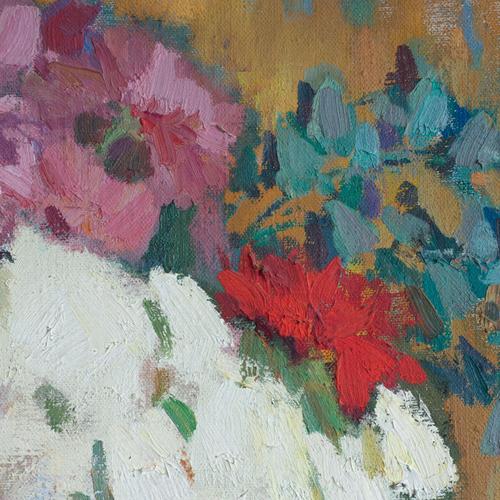 1960s Colourist Floral Still Life, Oil Painting For Sale - Image 5 of 10