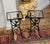 Mid-Century Modern 1960s MCM John Salterini Style Wrought Iron Ivy Leaf Side Tables, Pair, Indoor/Outdoor Plant Stands For Sale - Image 3 of 9