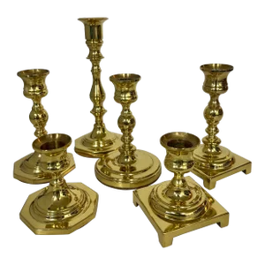 Vintage Baldwin Brass Candleholders - Set of 6