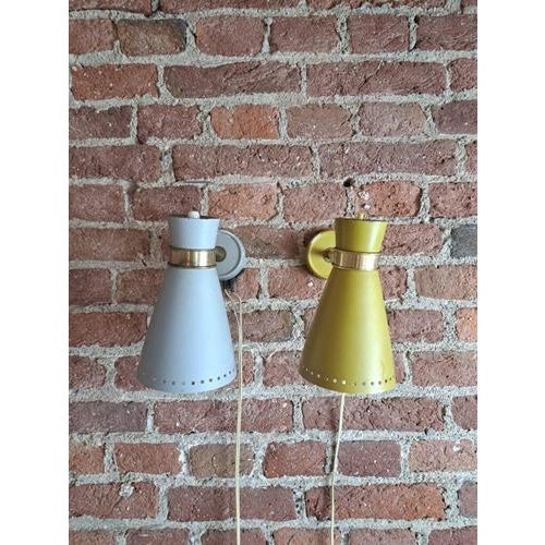 Vintage Metal Sconces, Set of 2 For Sale - Image 4 of 4