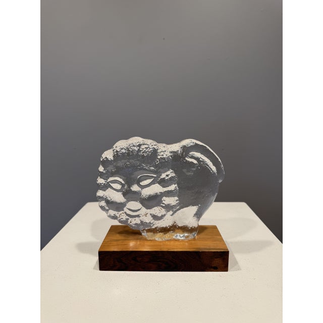 1960s Vintage Glass Lion by Lars Hellsten, 1960 For Sale - Image 5 of 6