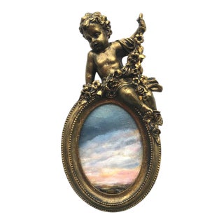 Framed Original Painting Landscape Victorian Decor by Valeriya Serova For Sale