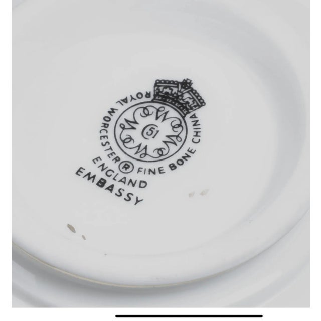 Royal Worcester Royal Worcester Porcelain Gold Encrusted Embassy 65p Dinnerware Set For Sale - Image 4 of 4