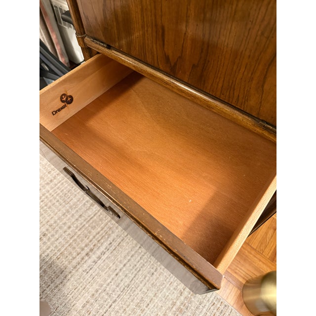 Wood 1970s Drexel Accolade Campaign Lingerie Chest For Sale - Image 7 of 12