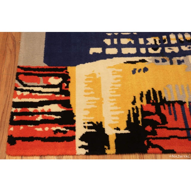 Mid 20th Century Nazmiyal Collection Vintage "Running" Ege Art Rug For Sale - Image 5 of 8