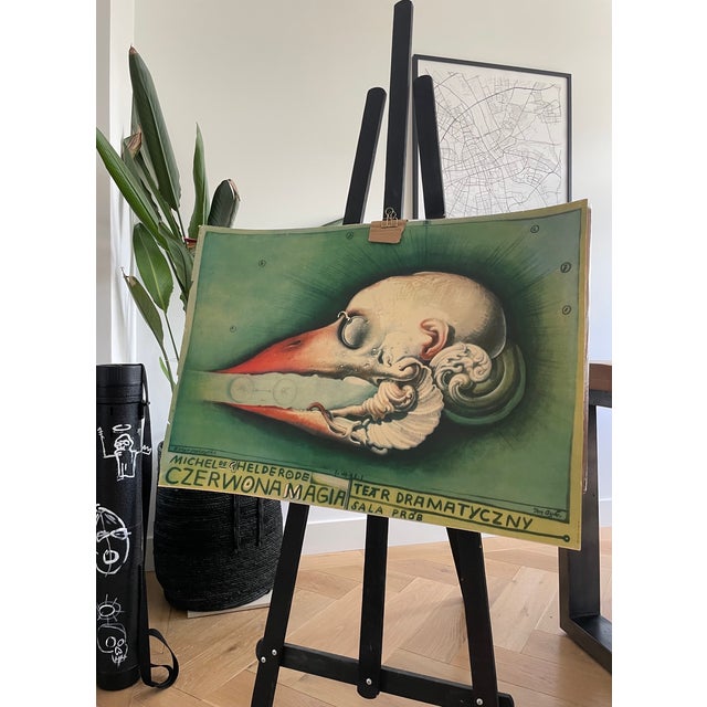 Abstract Franciszek a.b. Bilberstein-Starowieyski (1930-2009) ,Very Rare, Orginal Poster, 1971 Designed by -Starowieyski, Czerwona Magia For Sale - Image 3 of 9