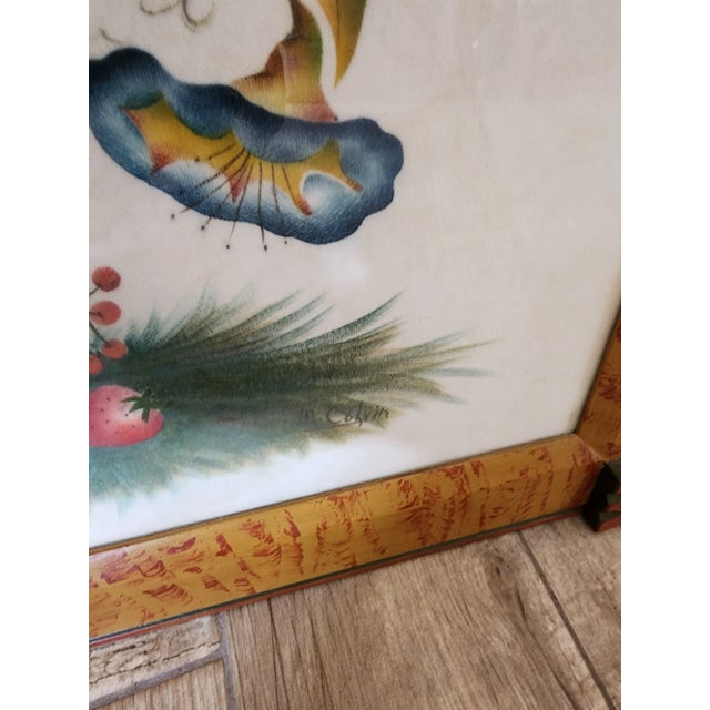 Beautiful hand painted basket of fruit Painted of fabric using stencils and enhanced by hand. This was painted in the...