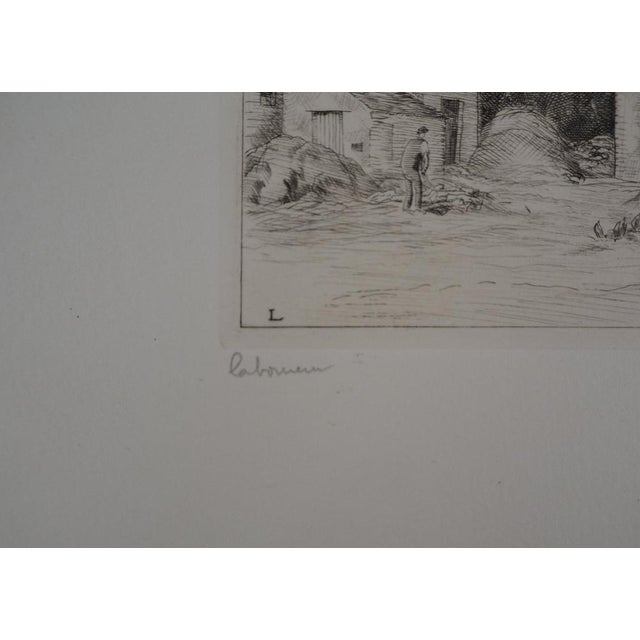 Jean-Emile Laboureur The village well, 1928 Original etching Signed in pencil Numbered / 150 copies On Van Gelder Vellum...