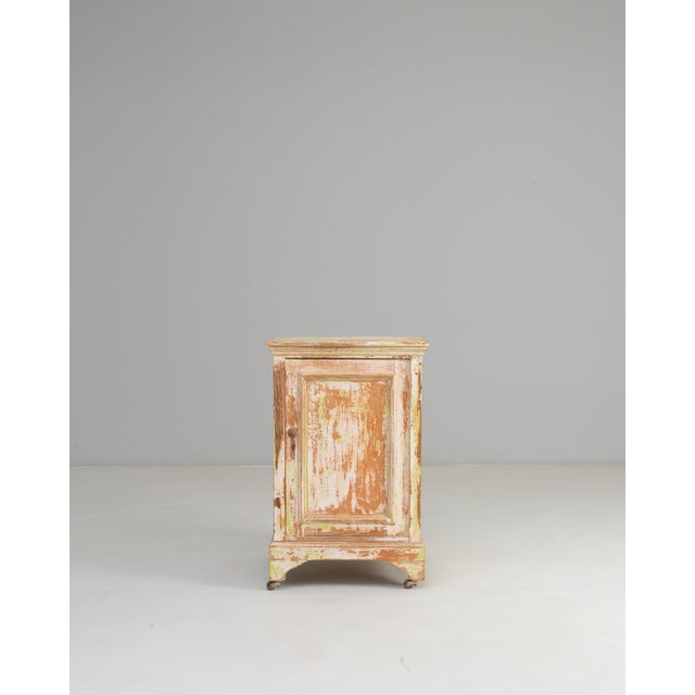 19th Century French Wood Patinated Cabinet With Wheels For Sale - Image 16 of 18